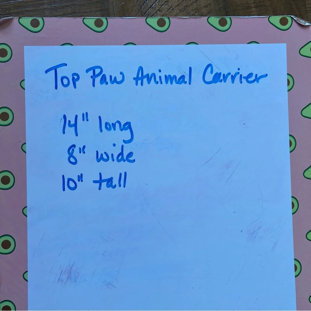 Top Paw Animal Carrier Dog Cat Soft Sided Tote Bag Storage